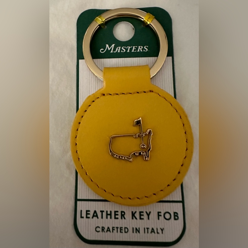 NWT: 2024 Masters Leather Key Fob with Gold Masters Iconic Logo